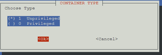 コンテナタイプ選択
